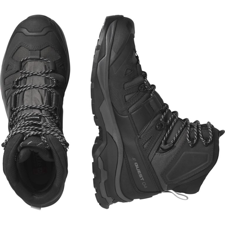 Botas Montaña Salomon Quest 4 GTX Hombre Negros | MX RHBU268